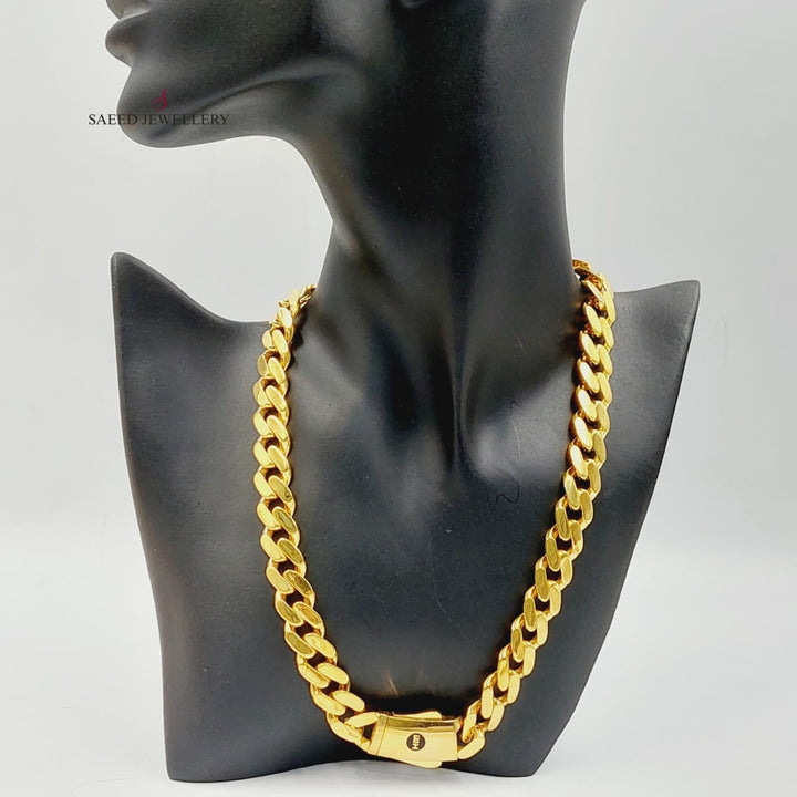 21K Gold Cuban Links Necklace by مجوهرات الشيخ سعيد - Image 4