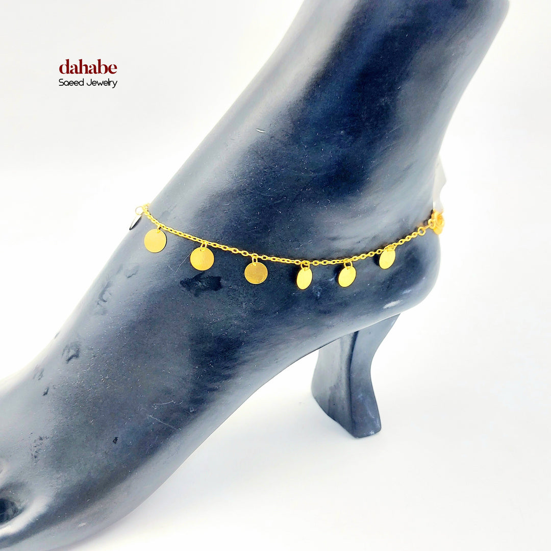 Deluxe Dandash Anklet Made of 21K Gold by Saeed Jewelry 