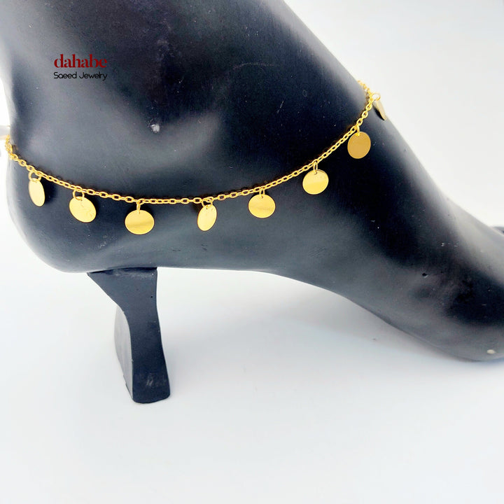 Deluxe Dandash Anklet Made of 21K Gold by Saeed Jewelry 
