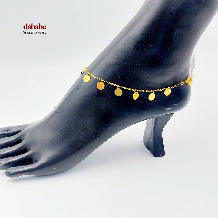 Deluxe Dandash Anklet Made of 21K Gold by Saeed Jewelry 
