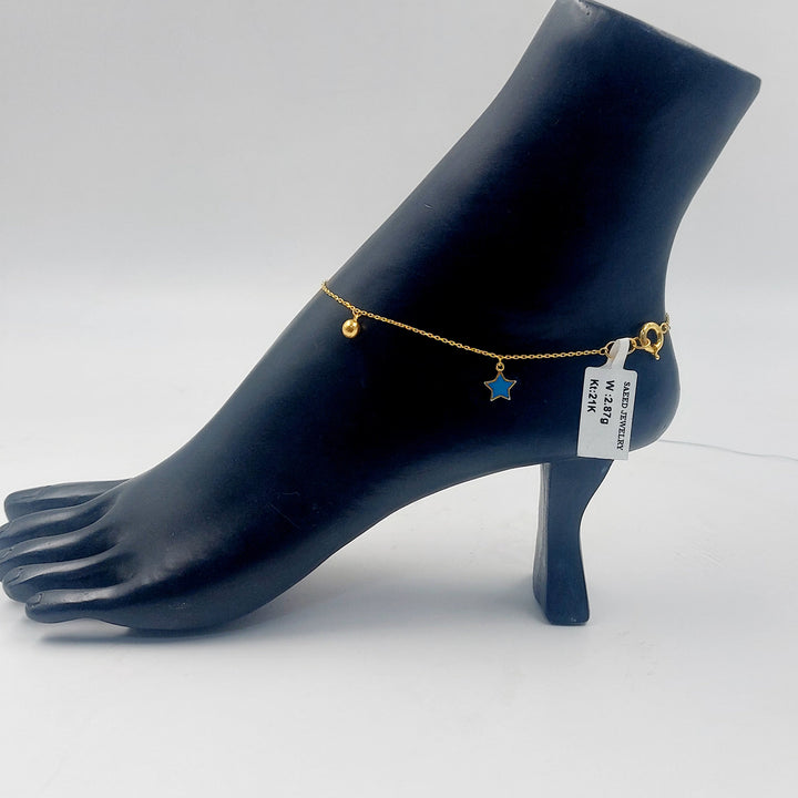 21K خلخال نجمة مينا-مجوهرات الشيخ سعيد-Saeed Jewelry 