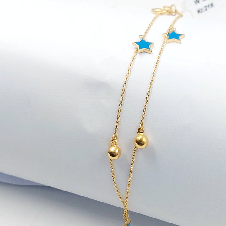 21K خلخال نجمة مينا-مجوهرات الشيخ سعيد-Saeed Jewelry 