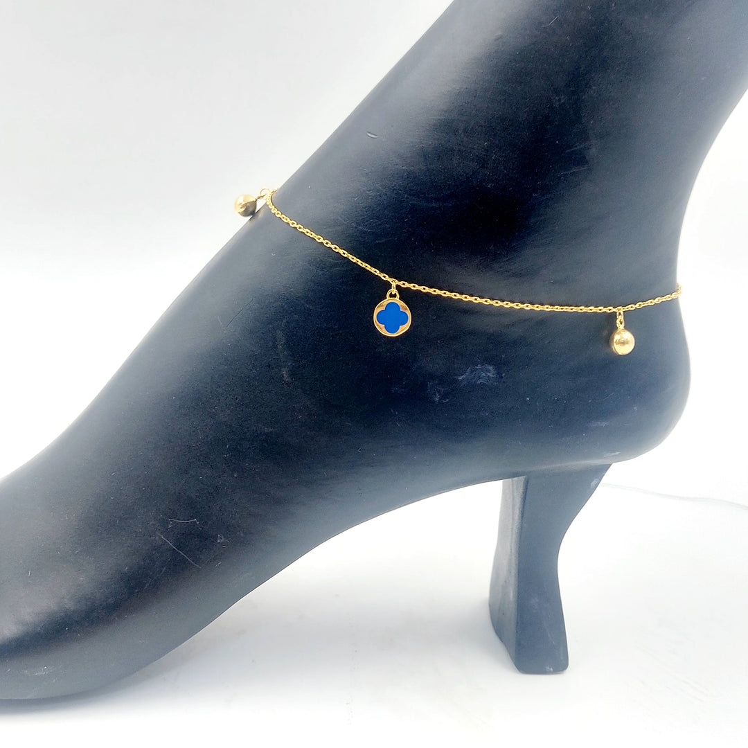 21K خلخال قلب مرصع-مجوهرات الشيخ سعيد-Saeed Jewelry 