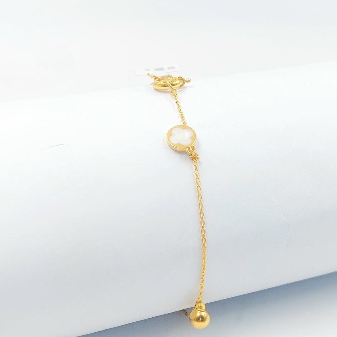 21K خلخال قلب مرصع-مجوهرات الشيخ سعيد-Saeed Jewelry 