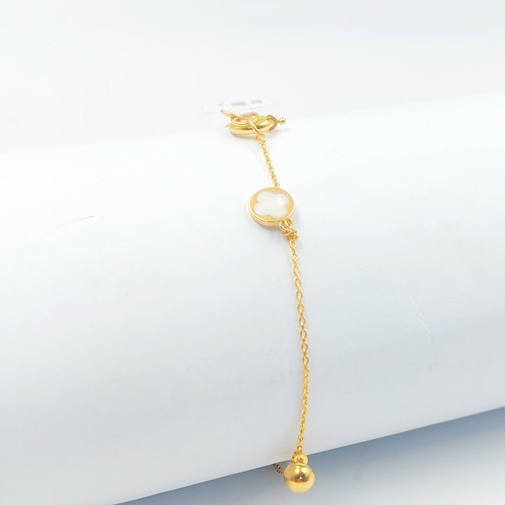 21K خلخال قلب مرصع-مجوهرات الشيخ سعيد-Saeed Jewelry 