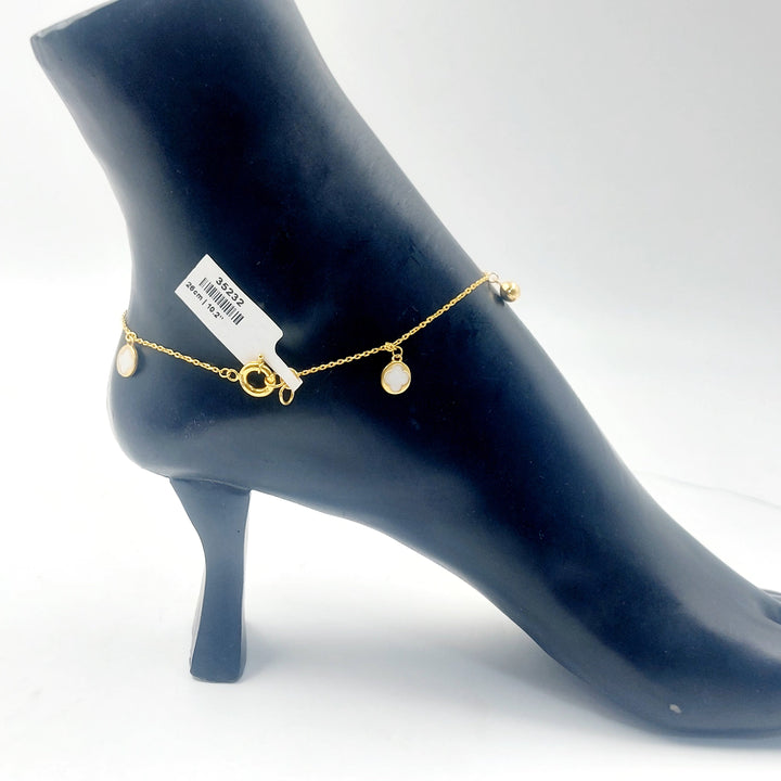 21K خلخال قلب مرصع-مجوهرات الشيخ سعيد-Saeed Jewelry 