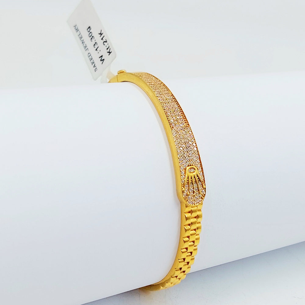 21K اسوارة اكسترا مرصع-مجوهرات الشيخ سعيد-Saeed Jewelry 