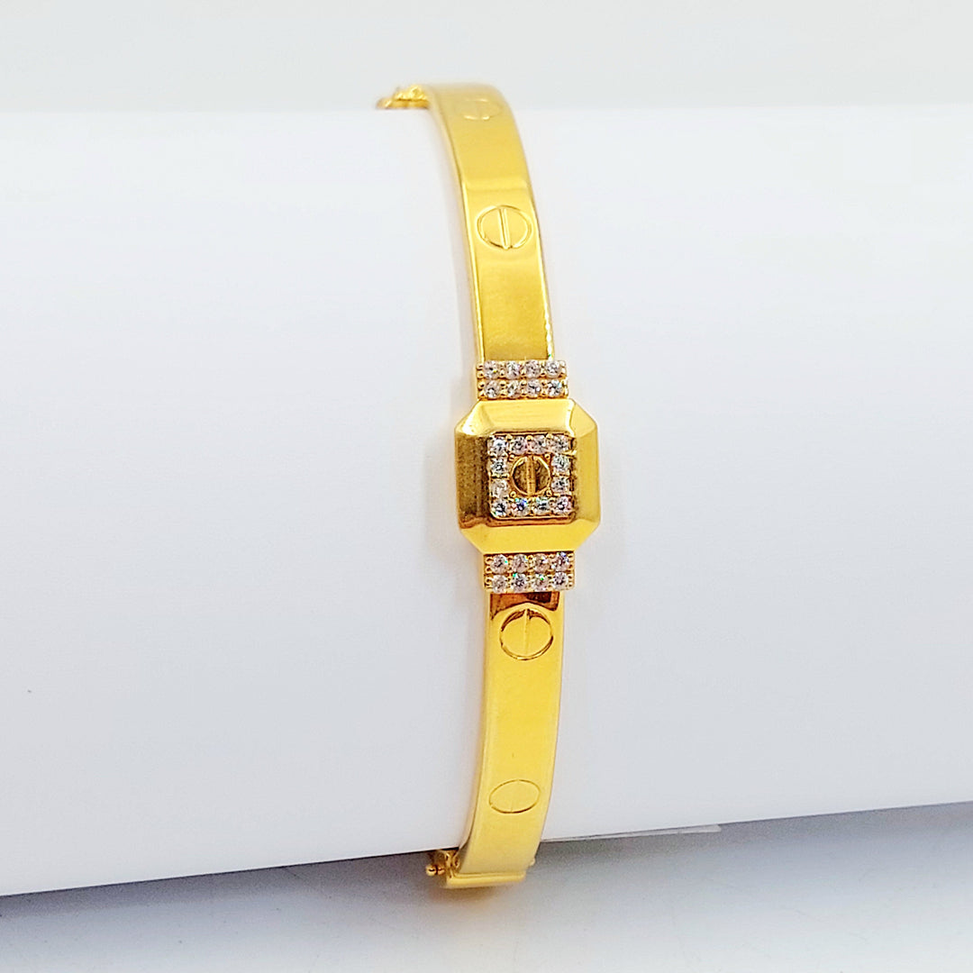 21K اسوارة فيجارو مرصع-مجوهرات الشيخ سعيد-Saeed Jewelry 