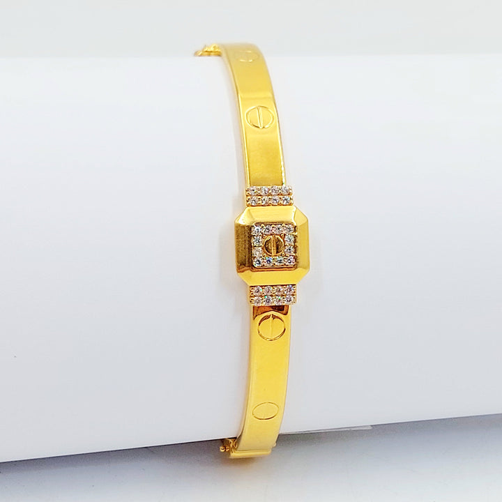21K اسوارة فيجارو مرصع-مجوهرات الشيخ سعيد-Saeed Jewelry 