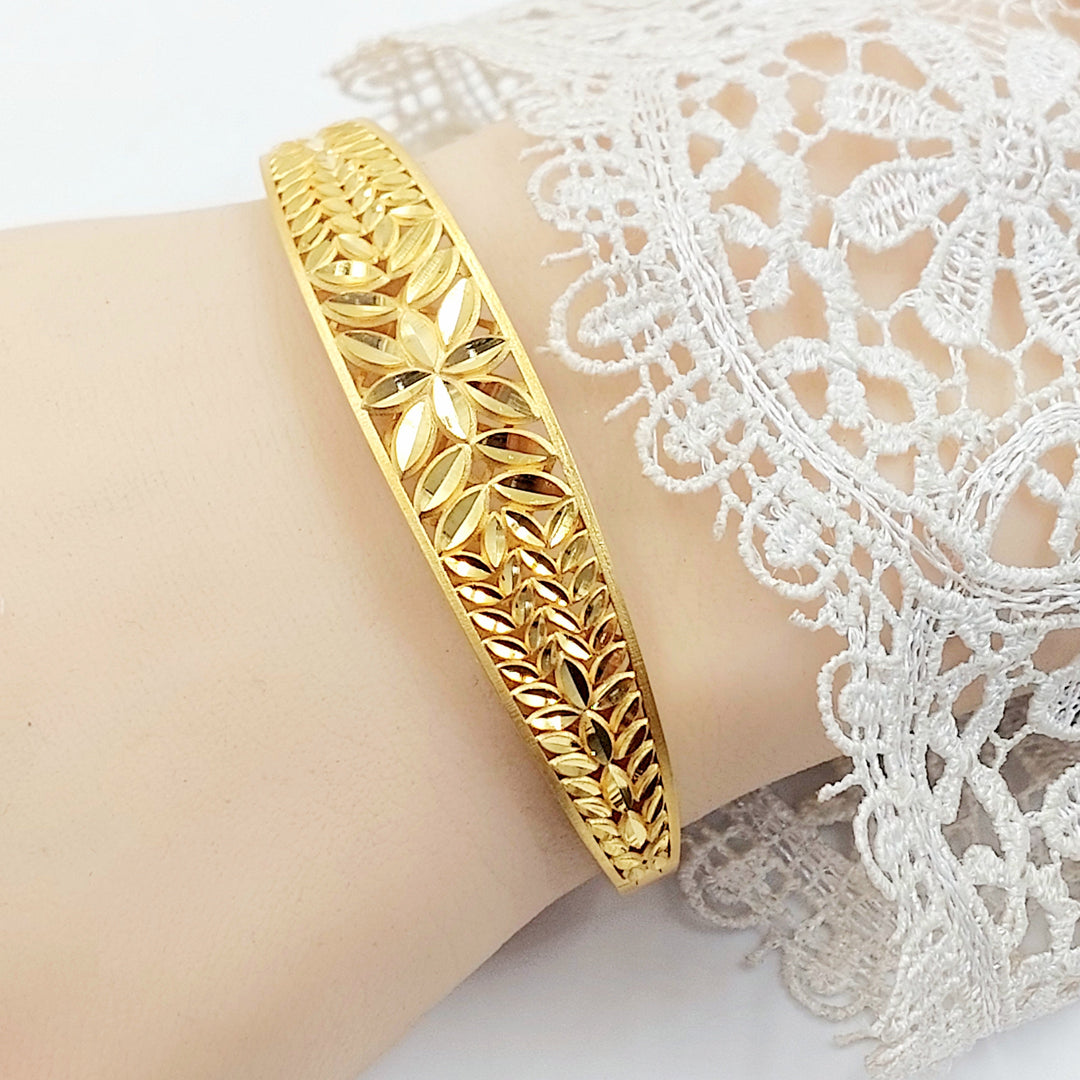 21K اسوارة ورق الشجر رشادي-مجوهرات الشيخ سعيد-Saeed Jewelry 