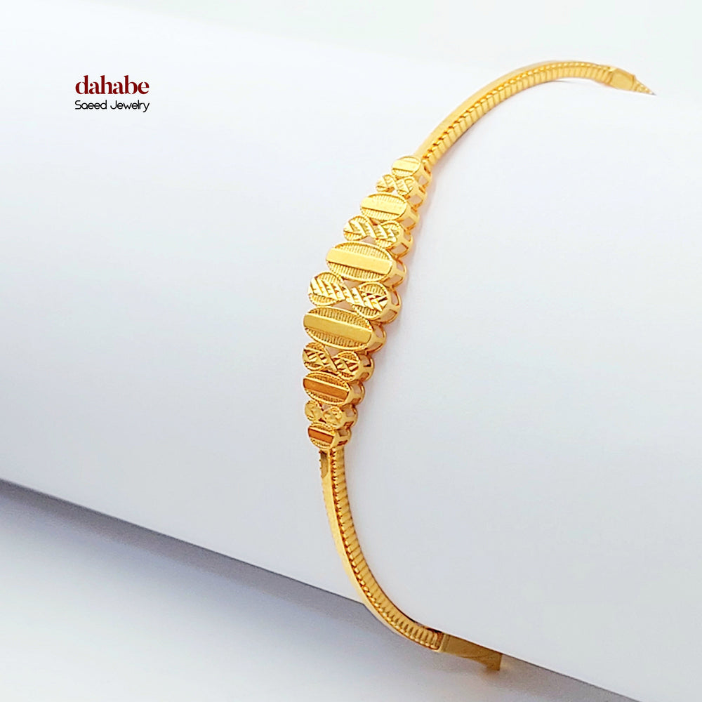 21K اسوارة نقش-مجوهرات الشيخ سعيد-Saeed Jewelry 