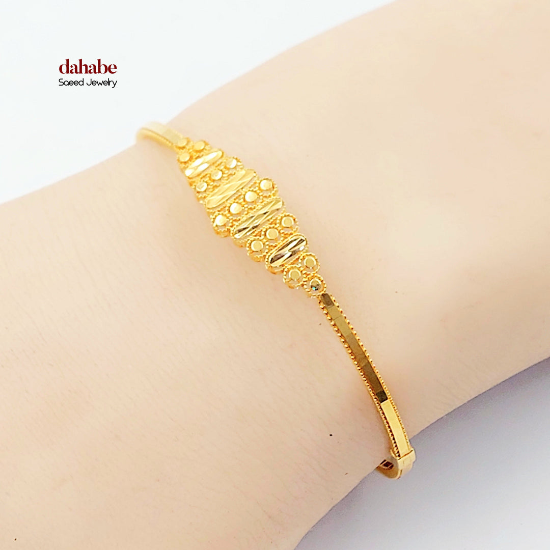 21K اسوارة نقش-مجوهرات الشيخ سعيد-Saeed Jewelry 