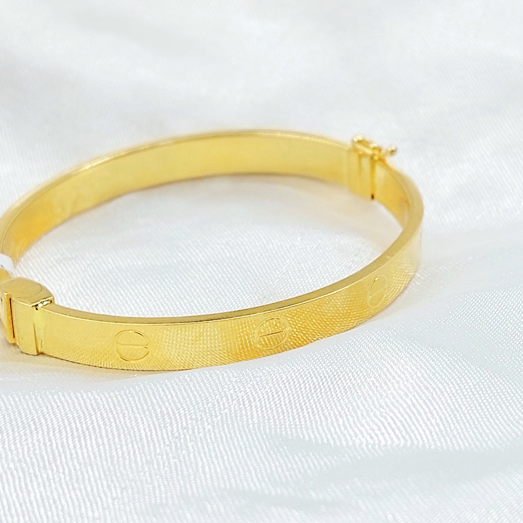 Figaro Bangle Bracelet Made of 21K Gold by Saeed Jewelry 