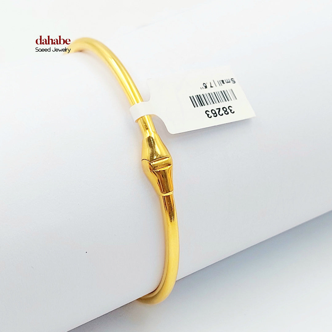 Nail Bangle Bracelet Made of 21K Gold by Saeed Jewelry 
