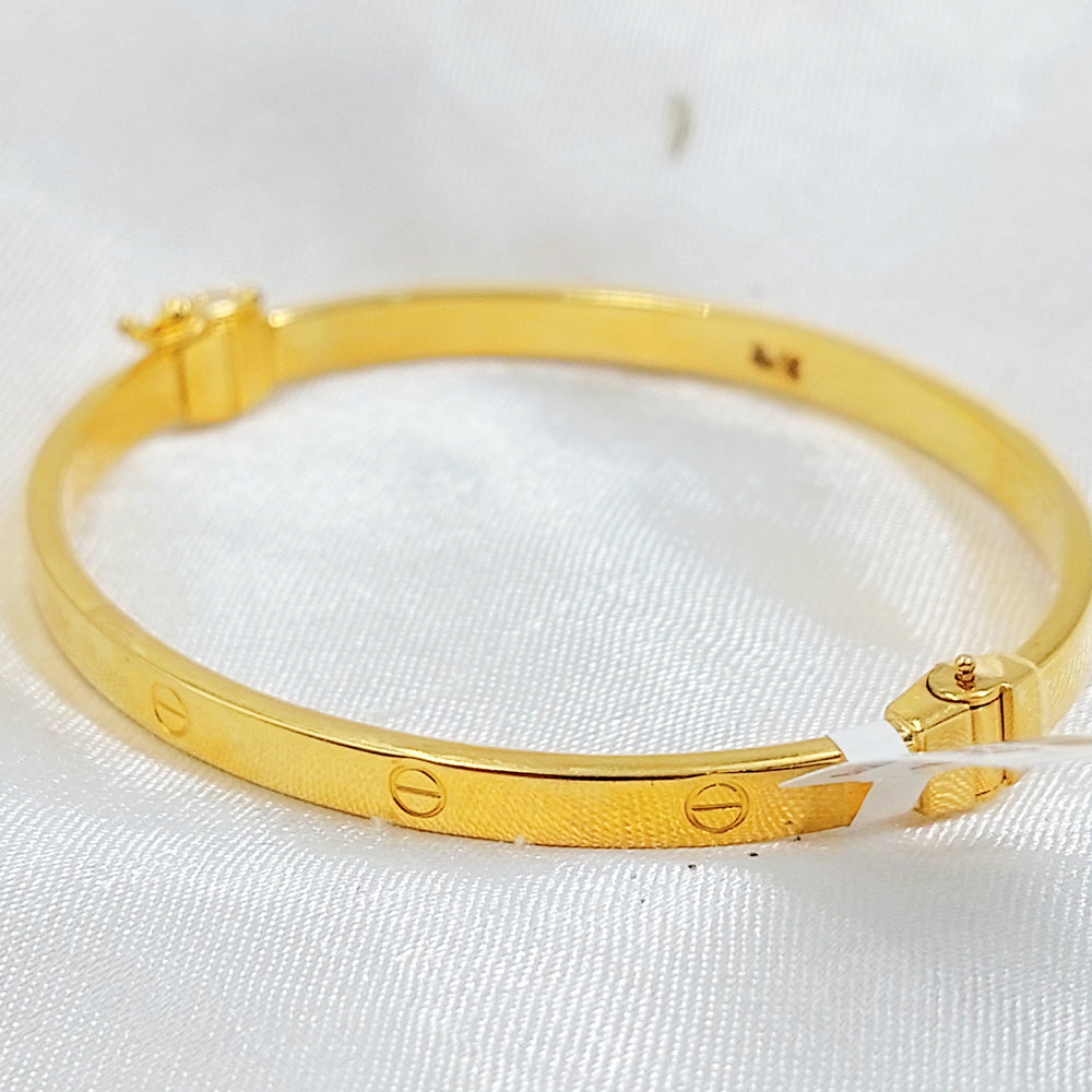 Figaro Bangle Bracelet Made of 21K Gold by Saeed Jewelry 