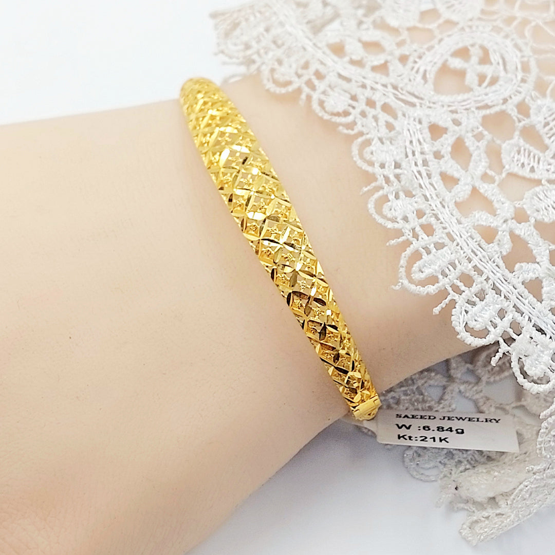 21K اسوارة نقش-مجوهرات الشيخ سعيد-Saeed Jewelry 