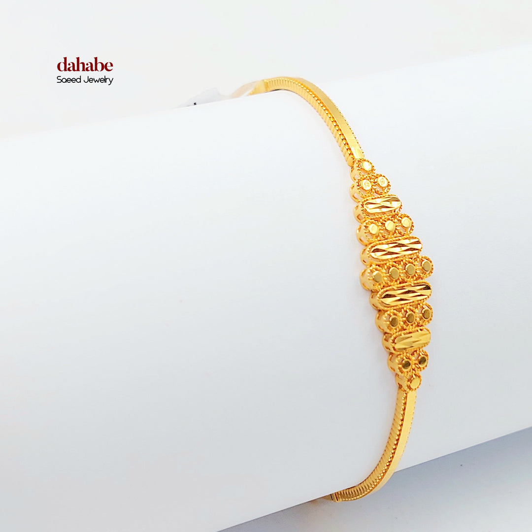 21K اسوارة نقش-مجوهرات الشيخ سعيد-Saeed Jewelry 