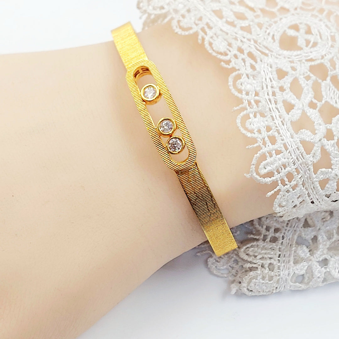 21K اسوارة بيبر كليب مرصع-مجوهرات الشيخ سعيد-Saeed Jewelry 