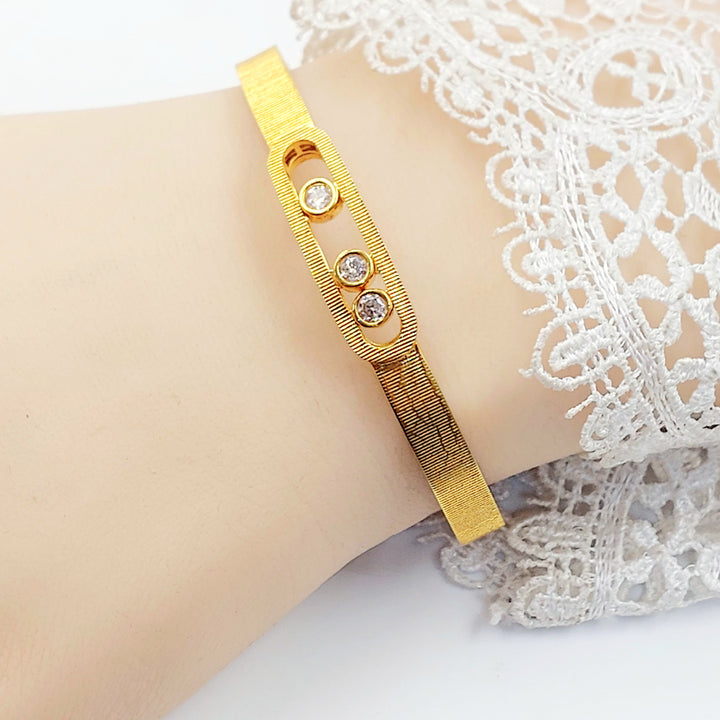 21K اسوارة بيبر كليب مرصع-مجوهرات الشيخ سعيد-Saeed Jewelry 