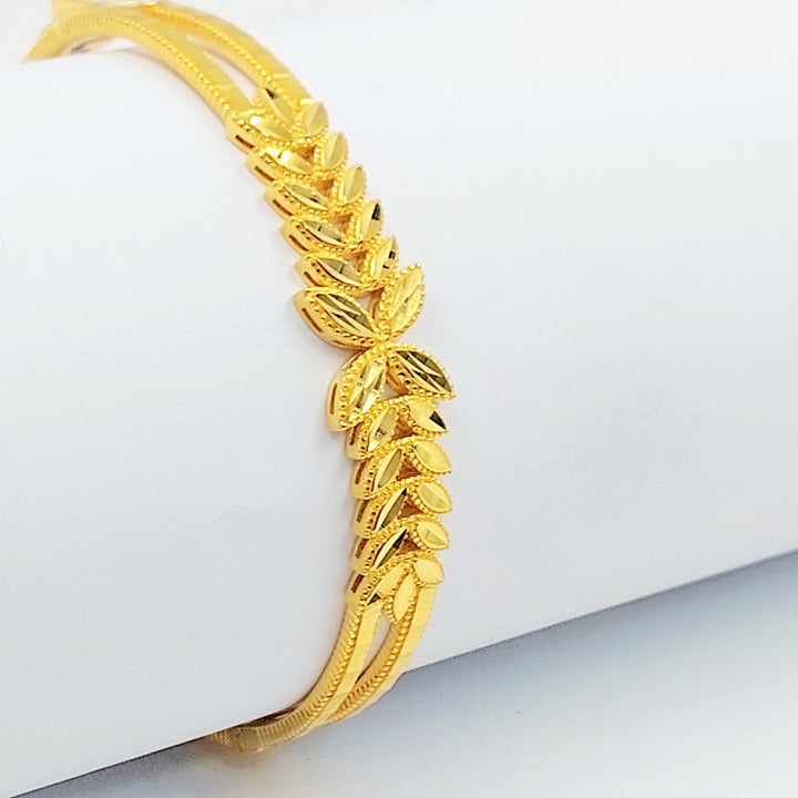 21K اسوارة ورق الشجر رشادي-مجوهرات الشيخ سعيد-Saeed Jewelry 