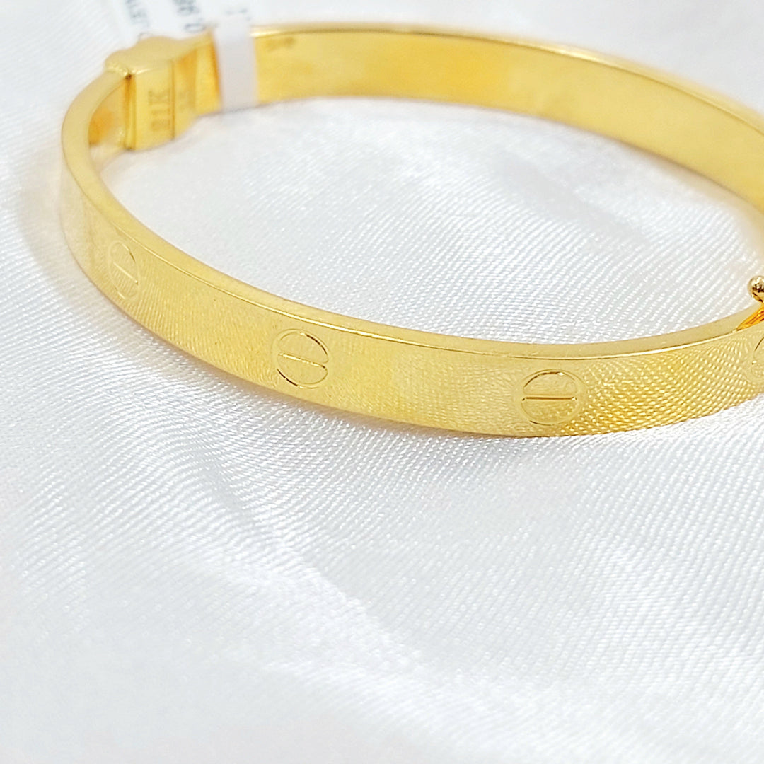 Figaro Bangle Bracelet Made of 21K Gold by Saeed Jewelry 