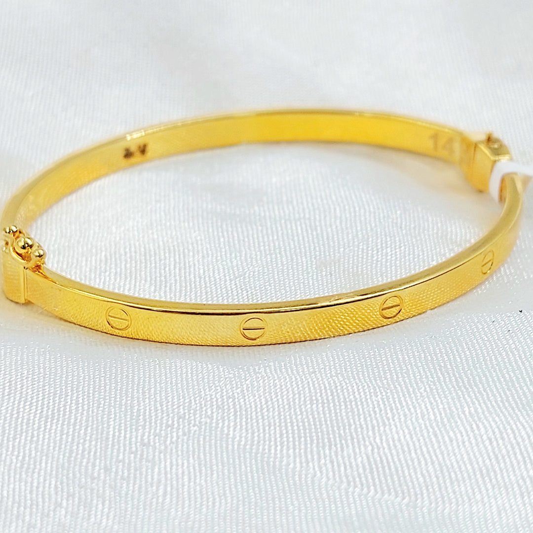 Figaro Bangle Bracelet Made of 21K Gold by Saeed Jewelry 