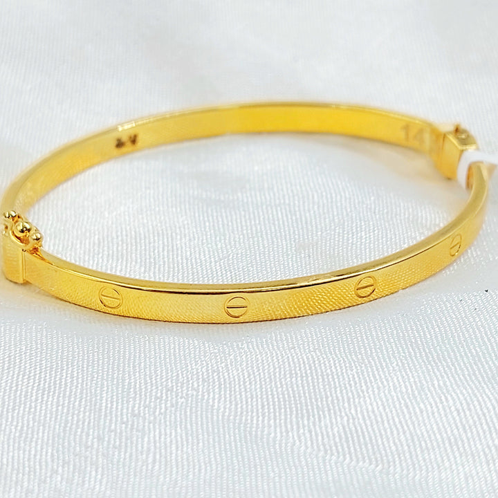 Figaro Bangle Bracelet Made of 21K Gold by Saeed Jewelry 