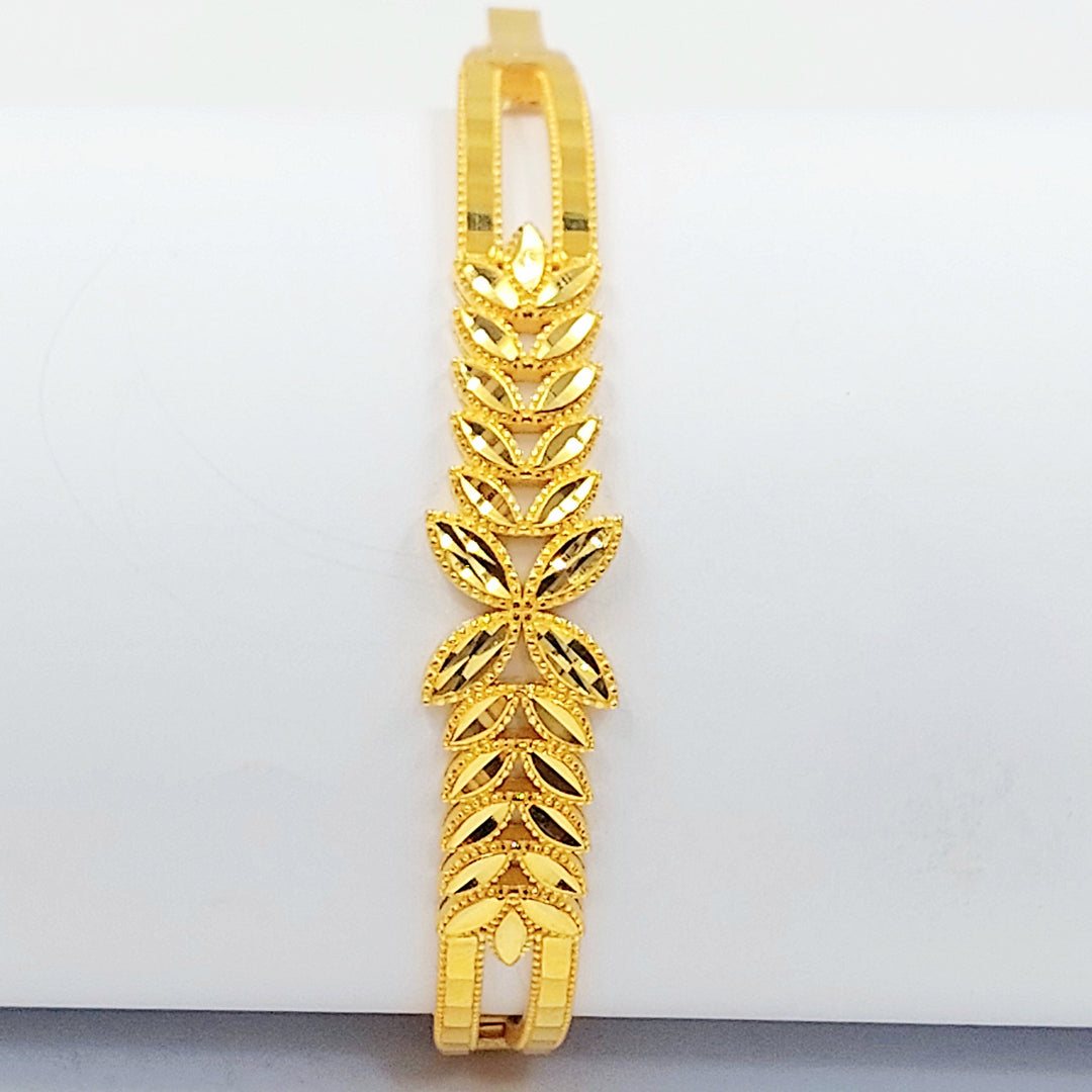 21K اسوارة ورق الشجر رشادي-مجوهرات الشيخ سعيد-Saeed Jewelry 