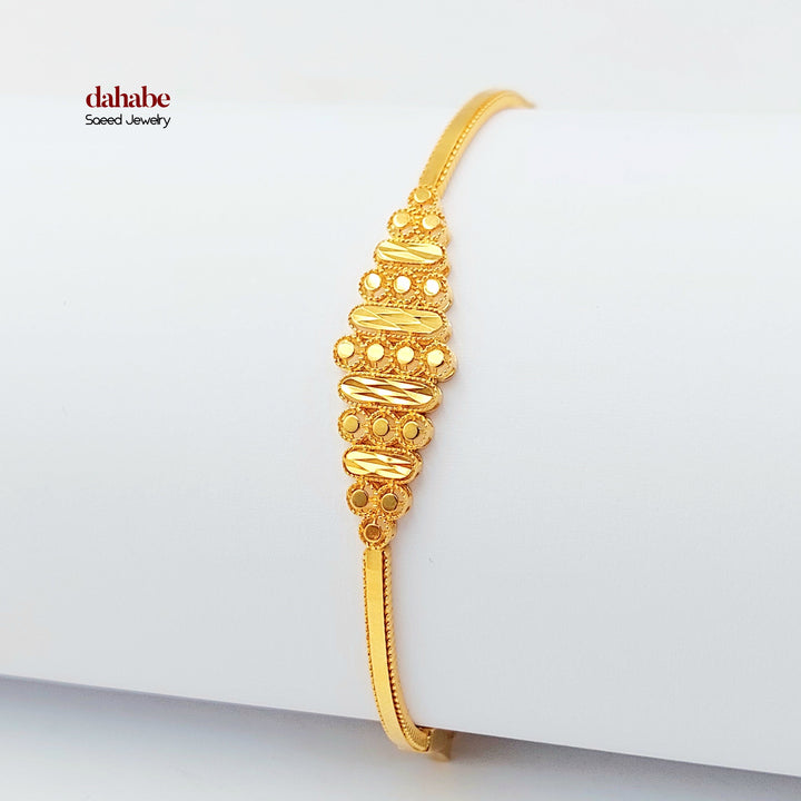21K اسوارة نقش-مجوهرات الشيخ سعيد-Saeed Jewelry 