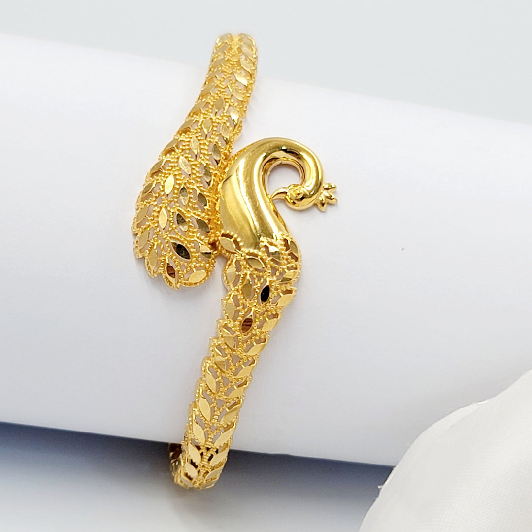 21K اسوارة ورق الشجر-مجوهرات الشيخ سعيد-Saeed Jewelry 