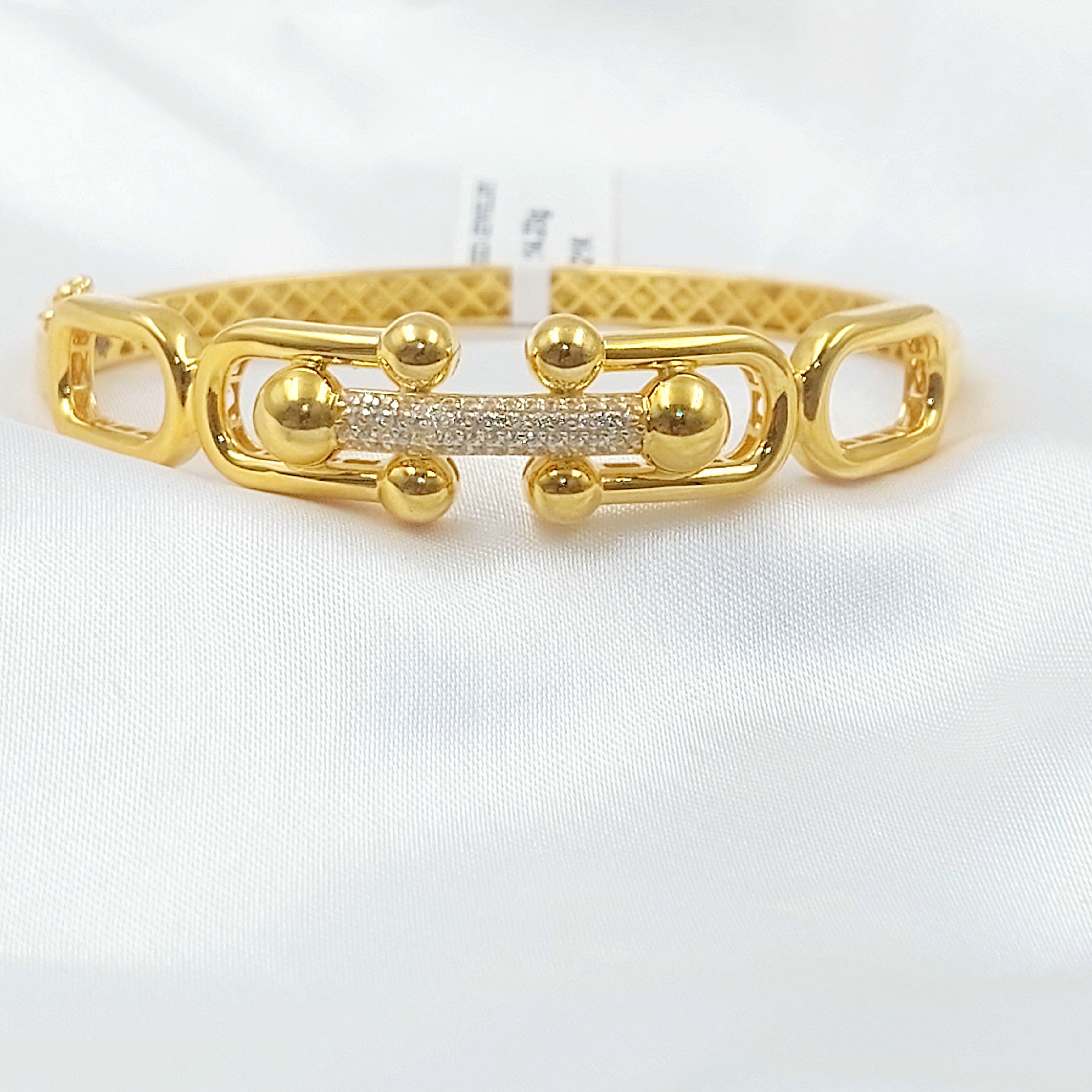 Zircon Studded Deluxe Bangle Bracelet – Saeed Jewelry