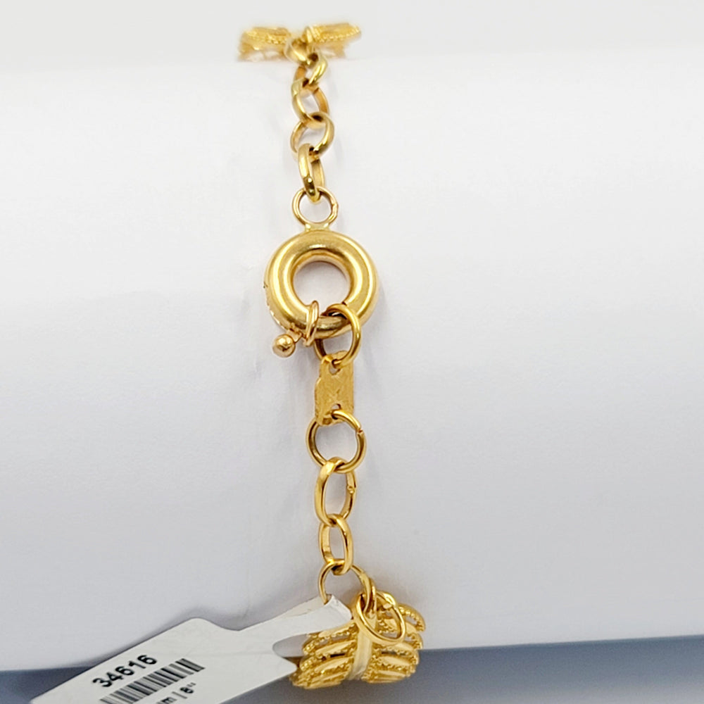 21K اسوارة ورق الشجر-مجوهرات الشيخ سعيد-Saeed Jewelry 