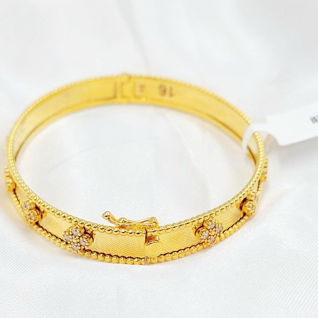 21K اسوارة وردة مرصع-مجوهرات الشيخ سعيد-Saeed Jewelry 