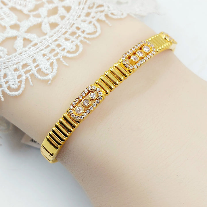 21K اسوارة اكسترا مرصع-مجوهرات الشيخ سعيد-Saeed Jewelry 