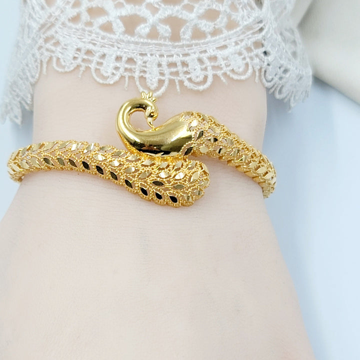 21K اسوارة ورق الشجر-مجوهرات الشيخ سعيد-Saeed Jewelry 