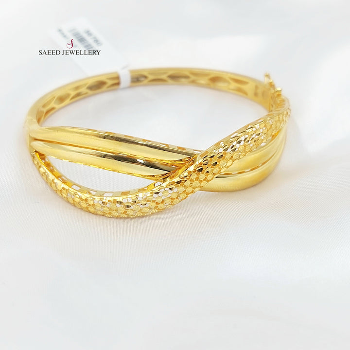 Deluxe Turkish Bangle Bracelet Made of 21K Gold by Saeed Jewelry 
