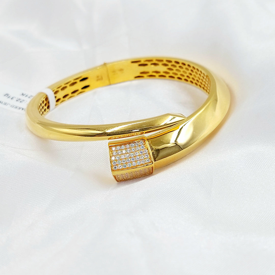 21K اسوارة مسمار مرصع-مجوهرات الشيخ سعيد-Saeed Jewelry 