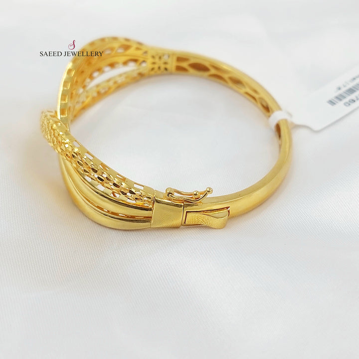 Deluxe Turkish Bangle Bracelet Made of 21K Gold by Saeed Jewelry 