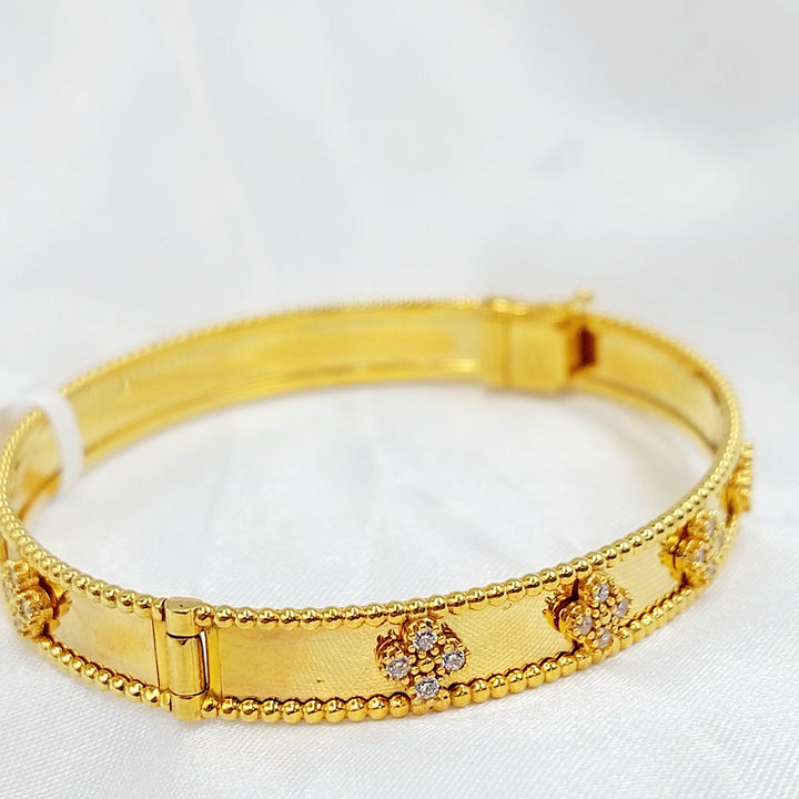 21K اسوارة وردة مرصع-مجوهرات الشيخ سعيد-Saeed Jewelry 