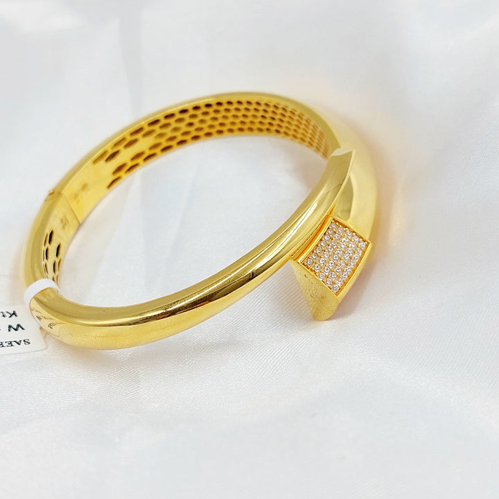 21K اسوارة مسمار مرصع-مجوهرات الشيخ سعيد-Saeed Jewelry 