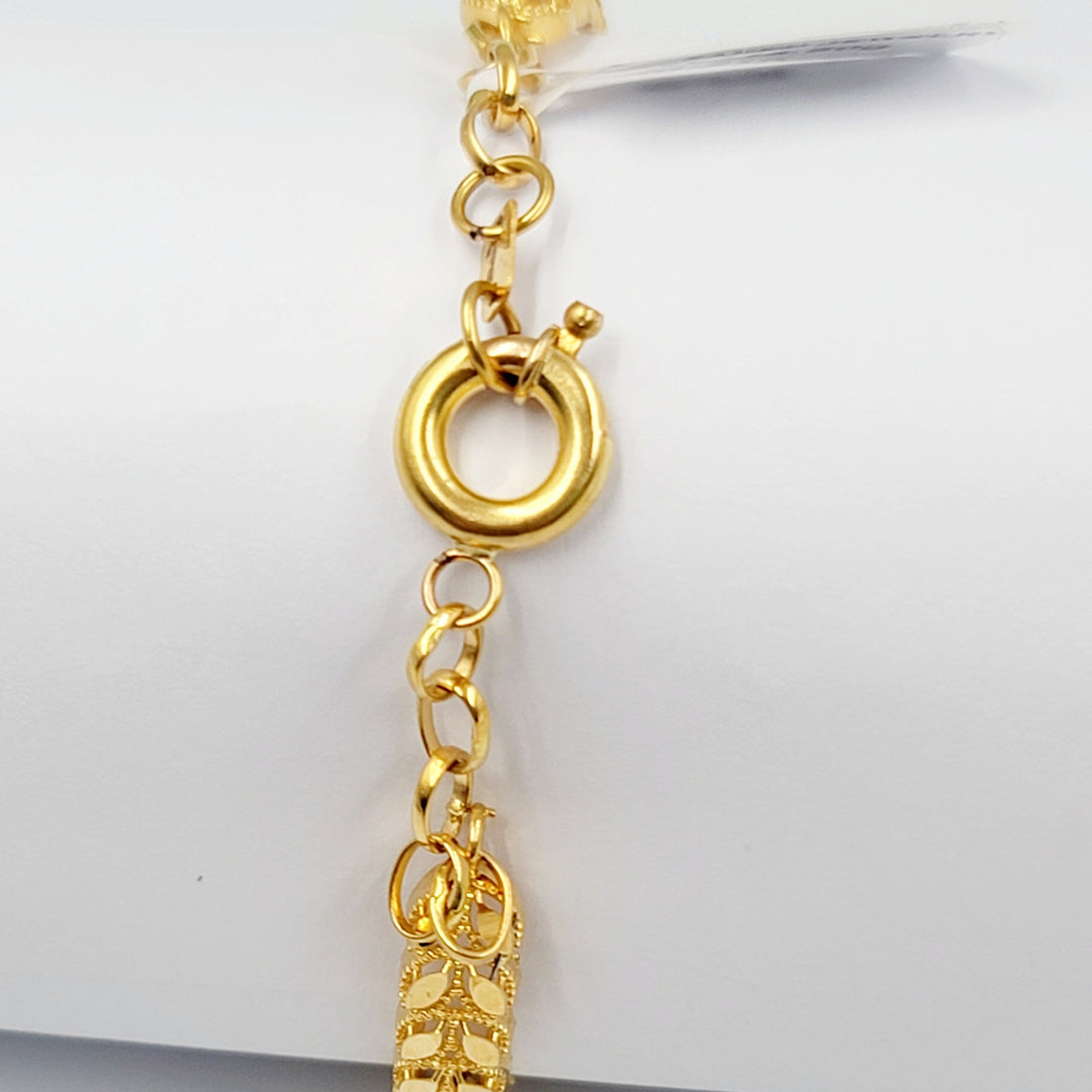 21K اسوارة ورق الشجر-مجوهرات الشيخ سعيد-Saeed Jewelry 