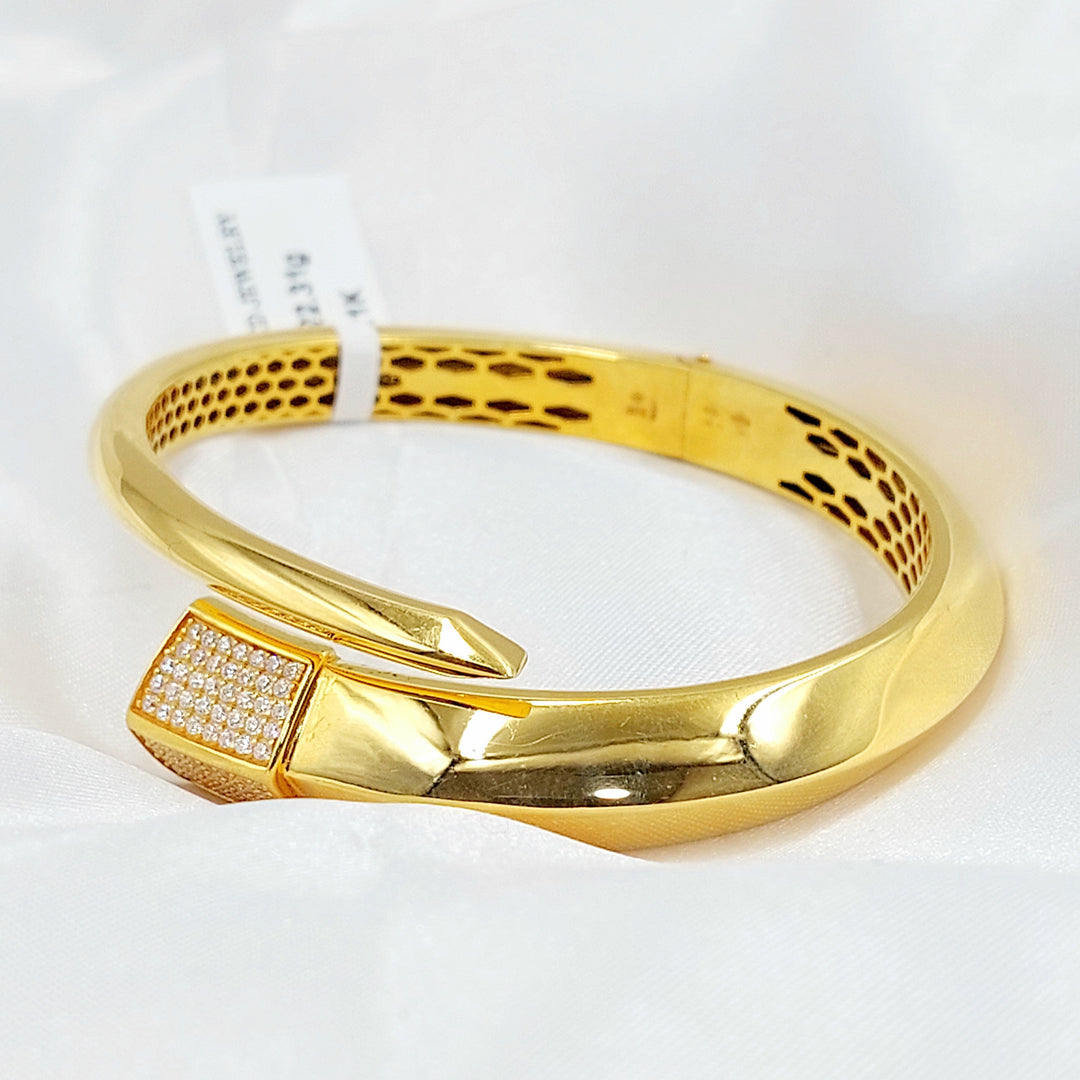 21K اسوارة مسمار مرصع-مجوهرات الشيخ سعيد-Saeed Jewelry 