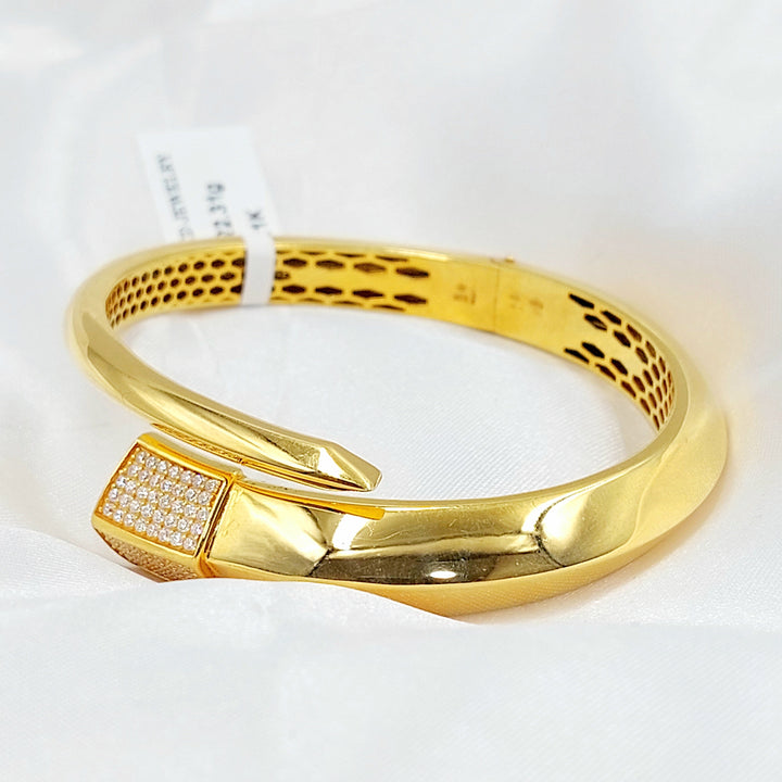 21K اسوارة مسمار مرصع-مجوهرات الشيخ سعيد-Saeed Jewelry 