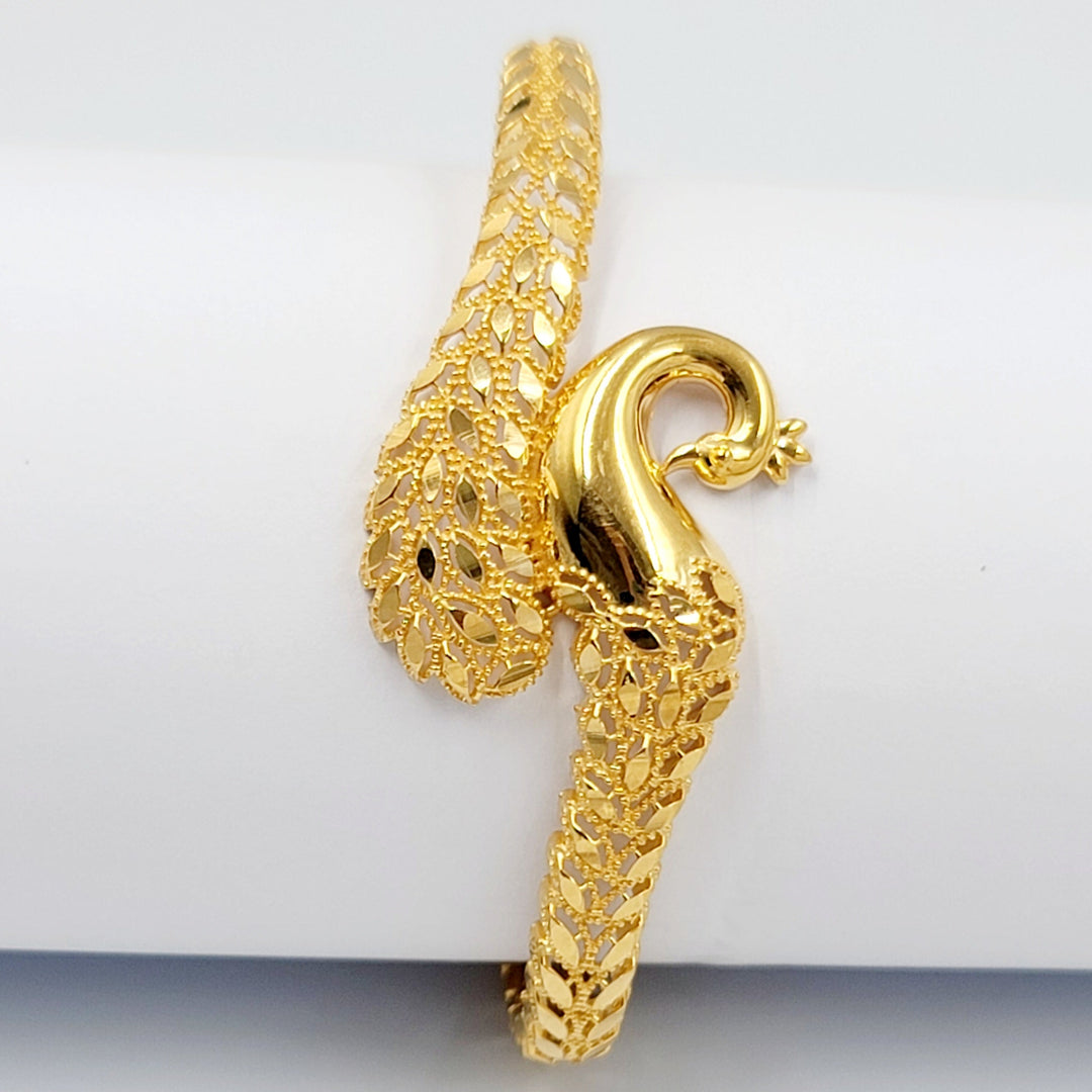 21K اسوارة ورق الشجر-مجوهرات الشيخ سعيد-Saeed Jewelry 