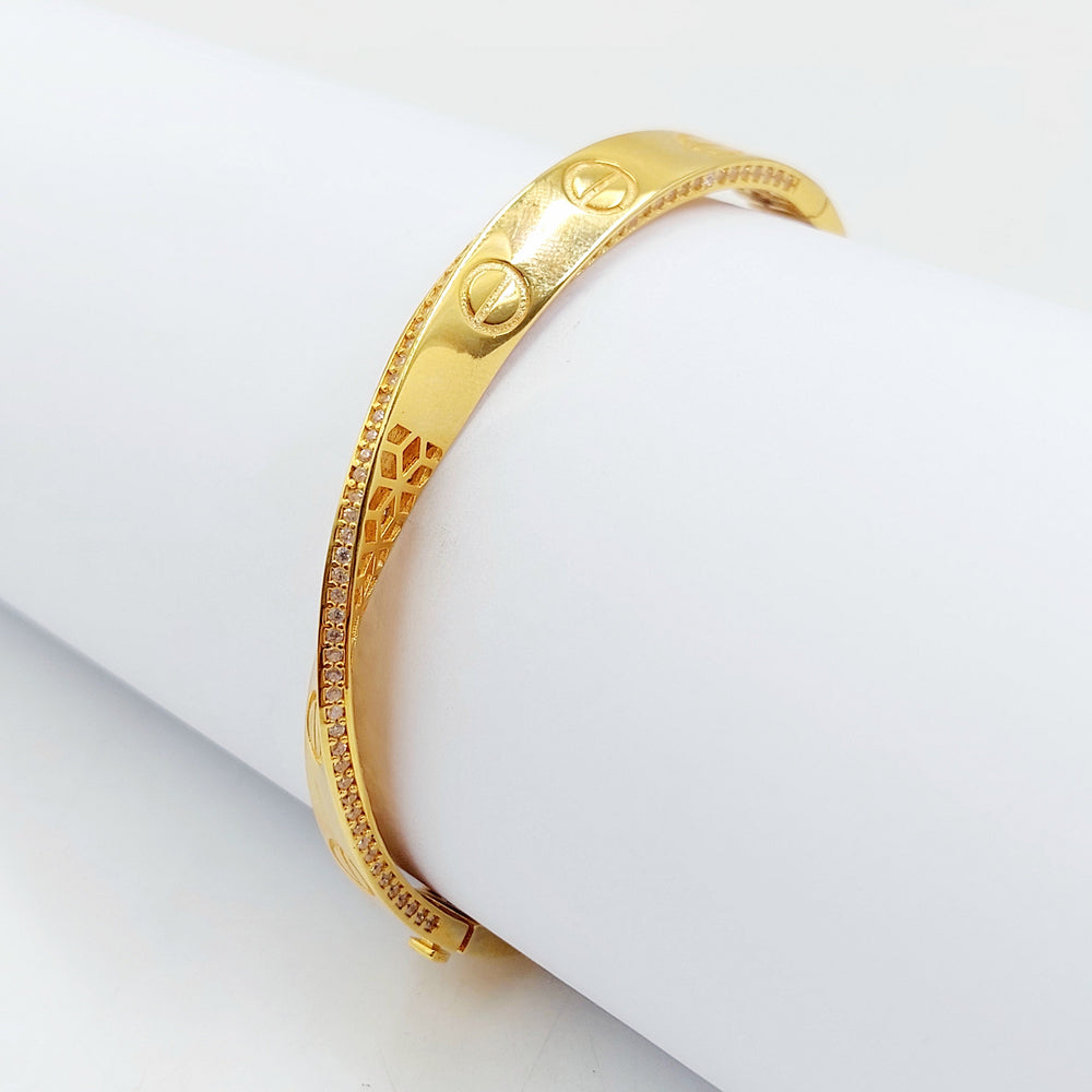 21K اسوارة فيجارو مرصع-مجوهرات الشيخ سعيد-Saeed Jewelry 
