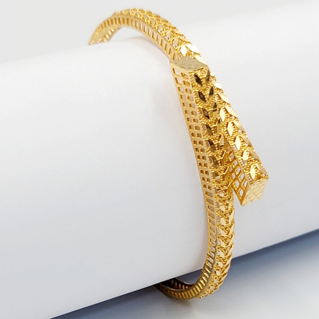 21K اسوارة ورق الشجر-مجوهرات الشيخ سعيد-Saeed Jewelry 