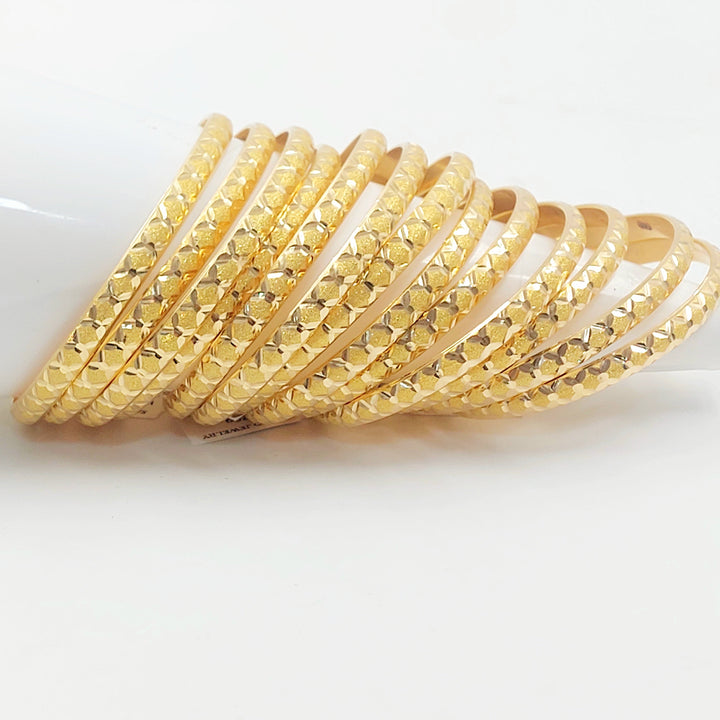 21K سحبة نقش خلية النحل-مجوهرات الشيخ سعيد-Saeed Jewelry 