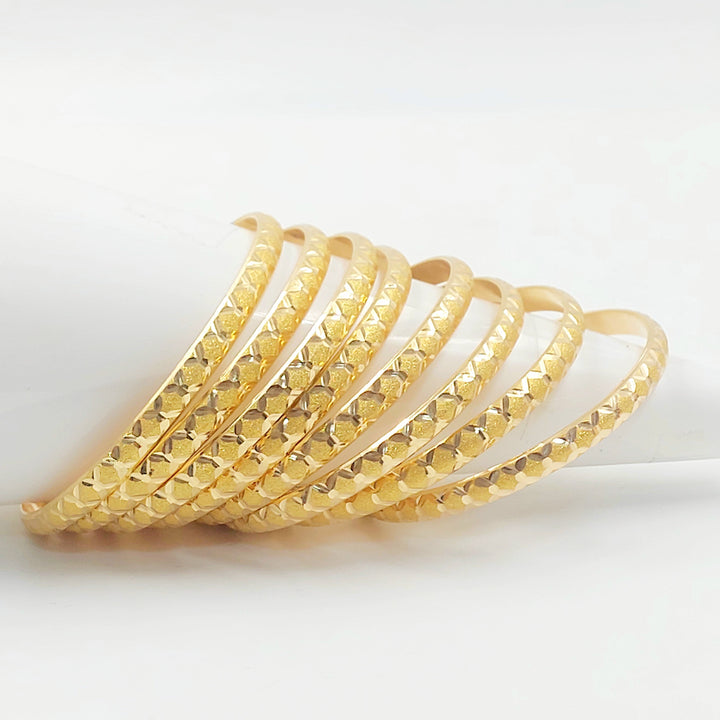 21K سحبة نقش خلية النحل-مجوهرات الشيخ سعيد-Saeed Jewelry 