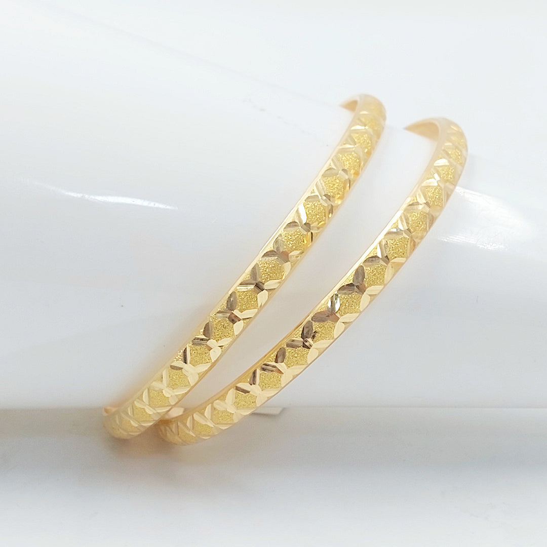 21K سحبة نقش خلية النحل-مجوهرات الشيخ سعيد-Saeed Jewelry 