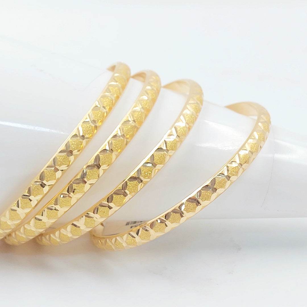 21K سحبة نقش خلية النحل-مجوهرات الشيخ سعيد-Saeed Jewelry 